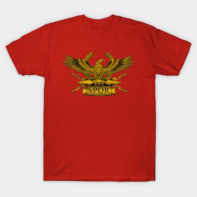 Ancient Classical Roman Eagle Legionary Standard SPQR T-Shirt by Styr Designs
